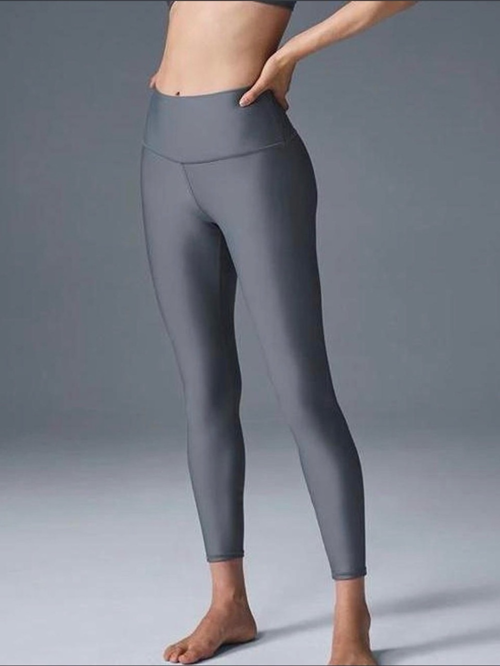 ALO Yoga High-Waist Gray Performance Leggings